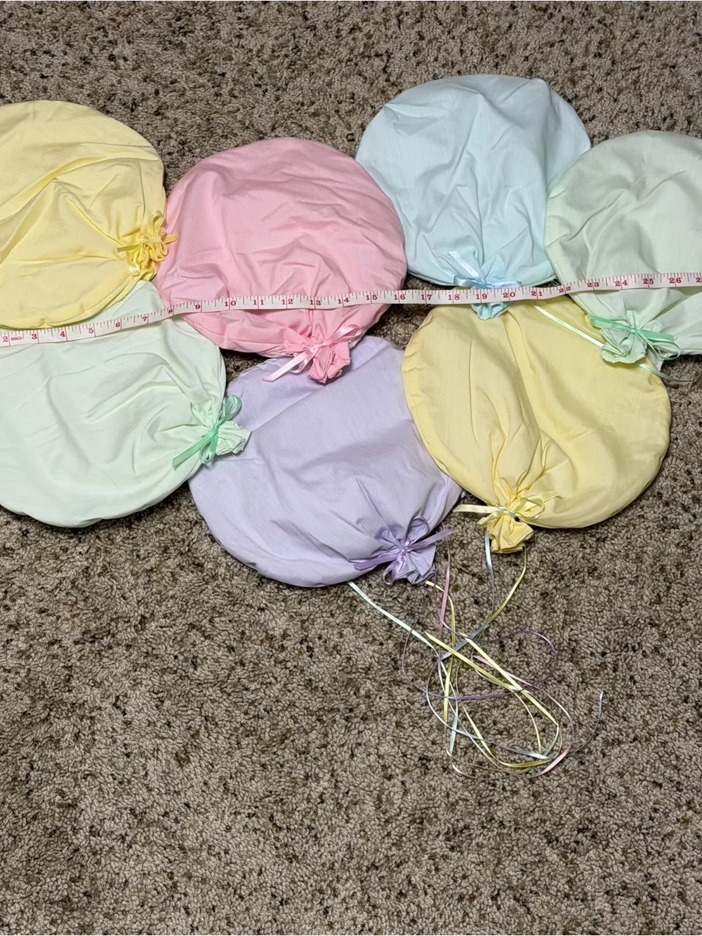 Padded 3D Balloons Wall hanging Vintage Baby Nursery Plush Cloth Pastel